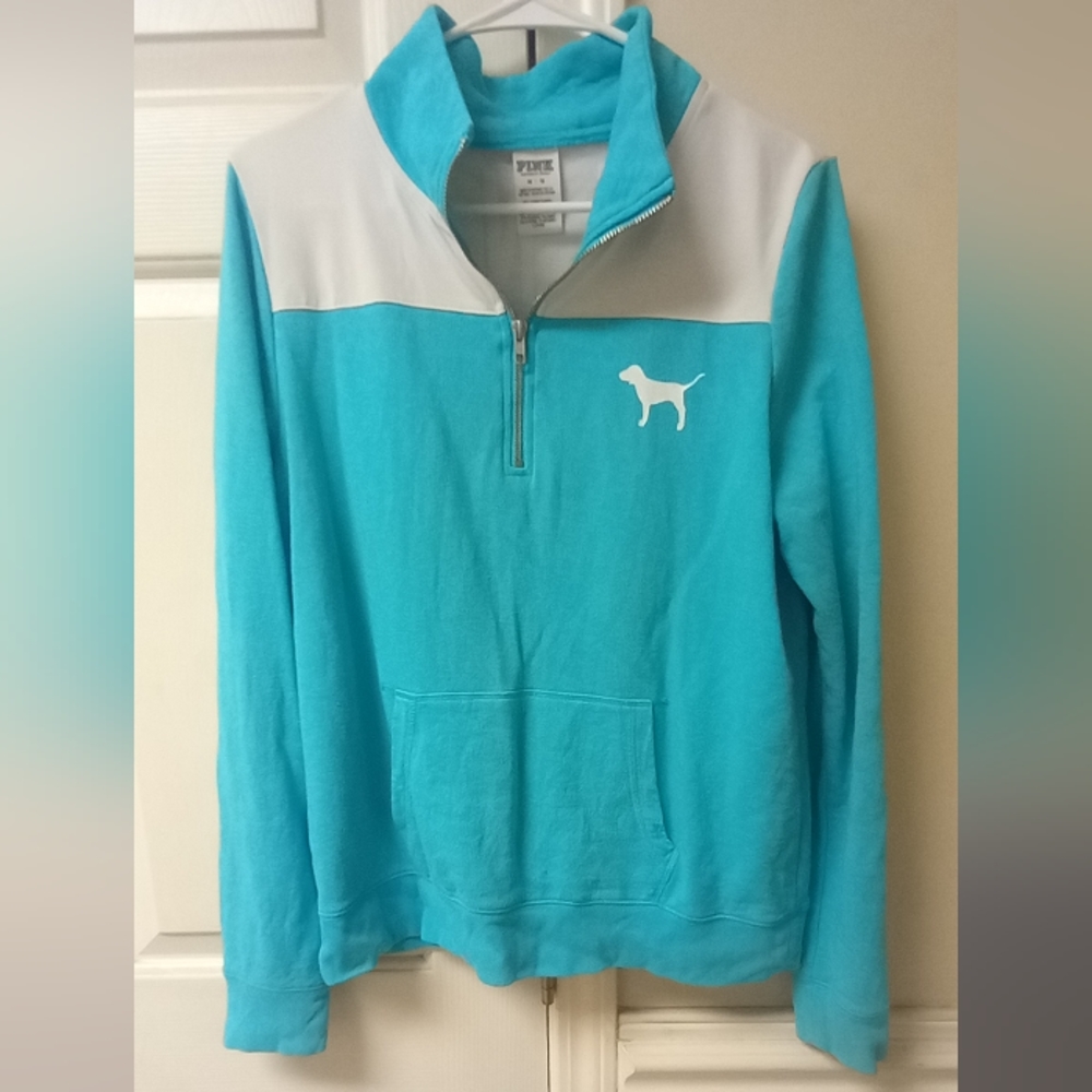 #112 Beautiful Floral VS Pink 1/2 Zip 💙